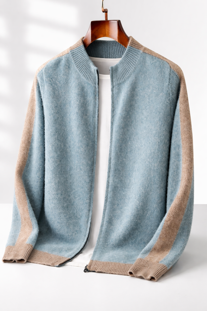 Merino Wool Zip Cardigan