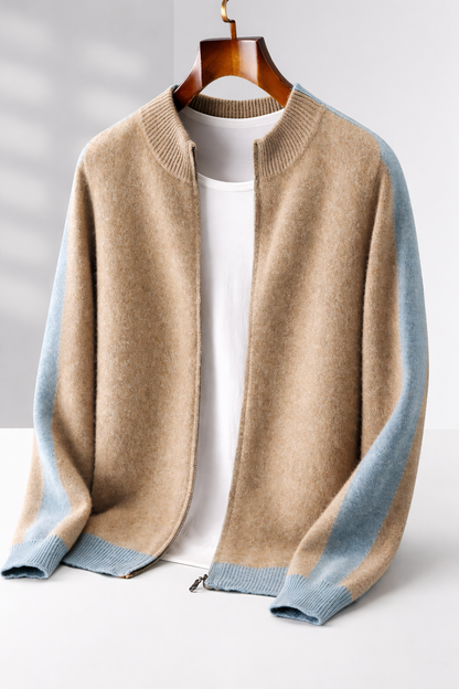 Merino Wool Zip Cardigan