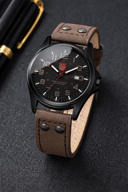 Leather Strap Casual Watch