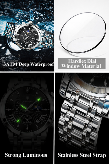Tactical Stainless Steel Wristwatch