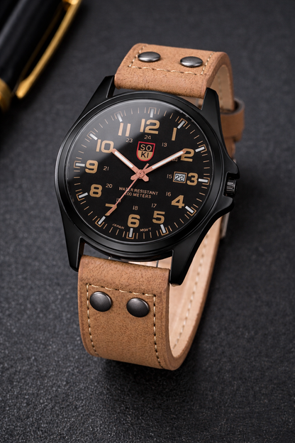 Leather Strap Casual Watch