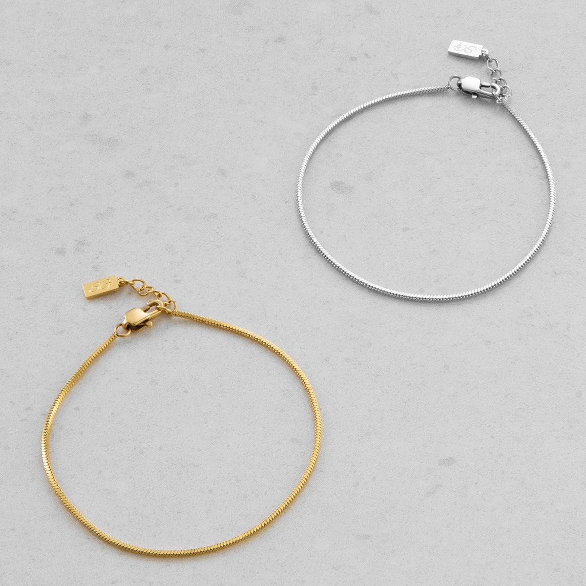 Chain Square Pendant Bracelet