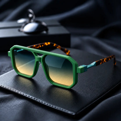 Vintage Square Pilot Sunglasses