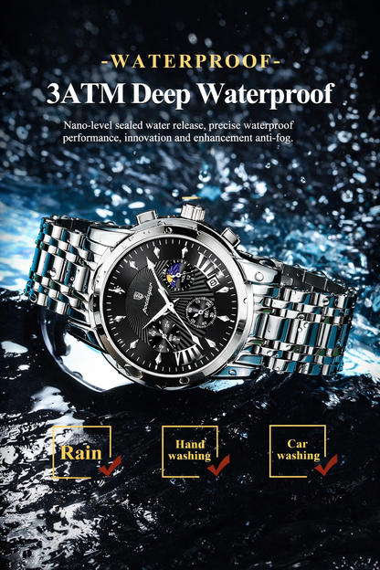 Tactical Stainless Steel Wristwatch