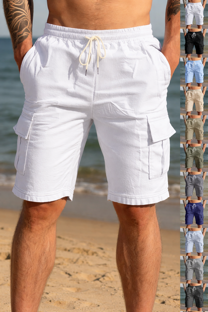 Linen Cargo Shorts