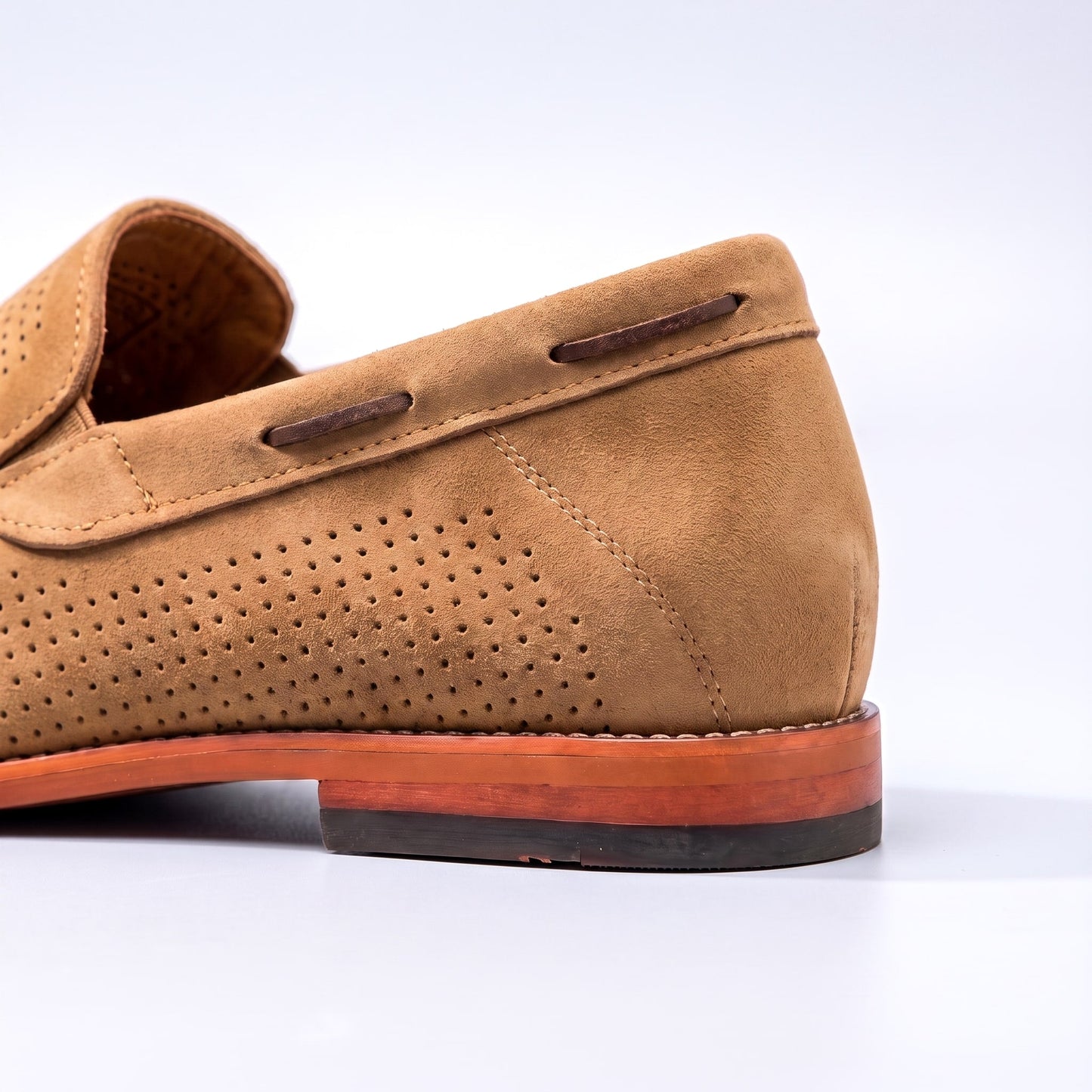 Perforated Suede Loafers