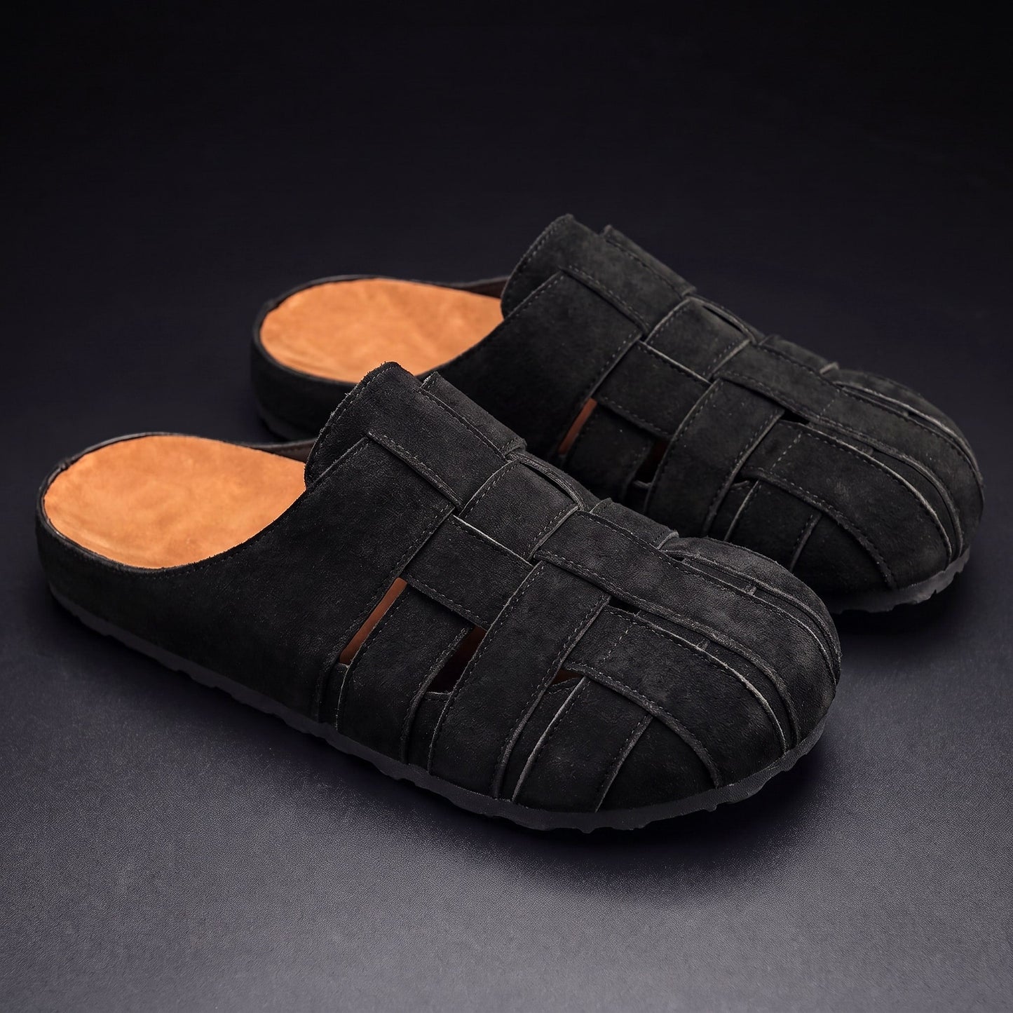 Woven Closed-Toe Mules