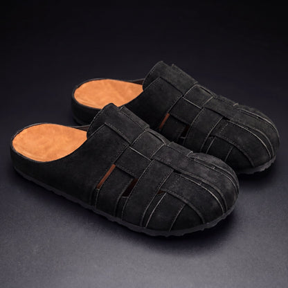 Woven Closed-Toe Mules