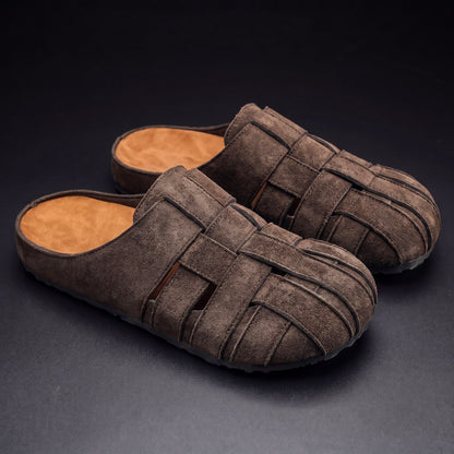 Woven Closed-Toe Mules