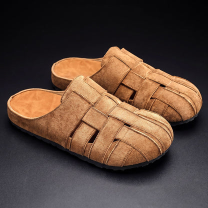 Woven Closed-Toe Mules
