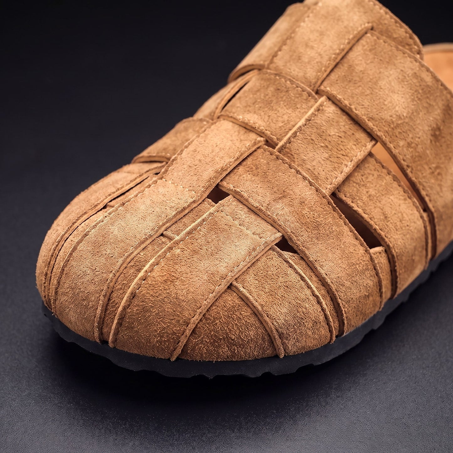 Woven Closed-Toe Mules