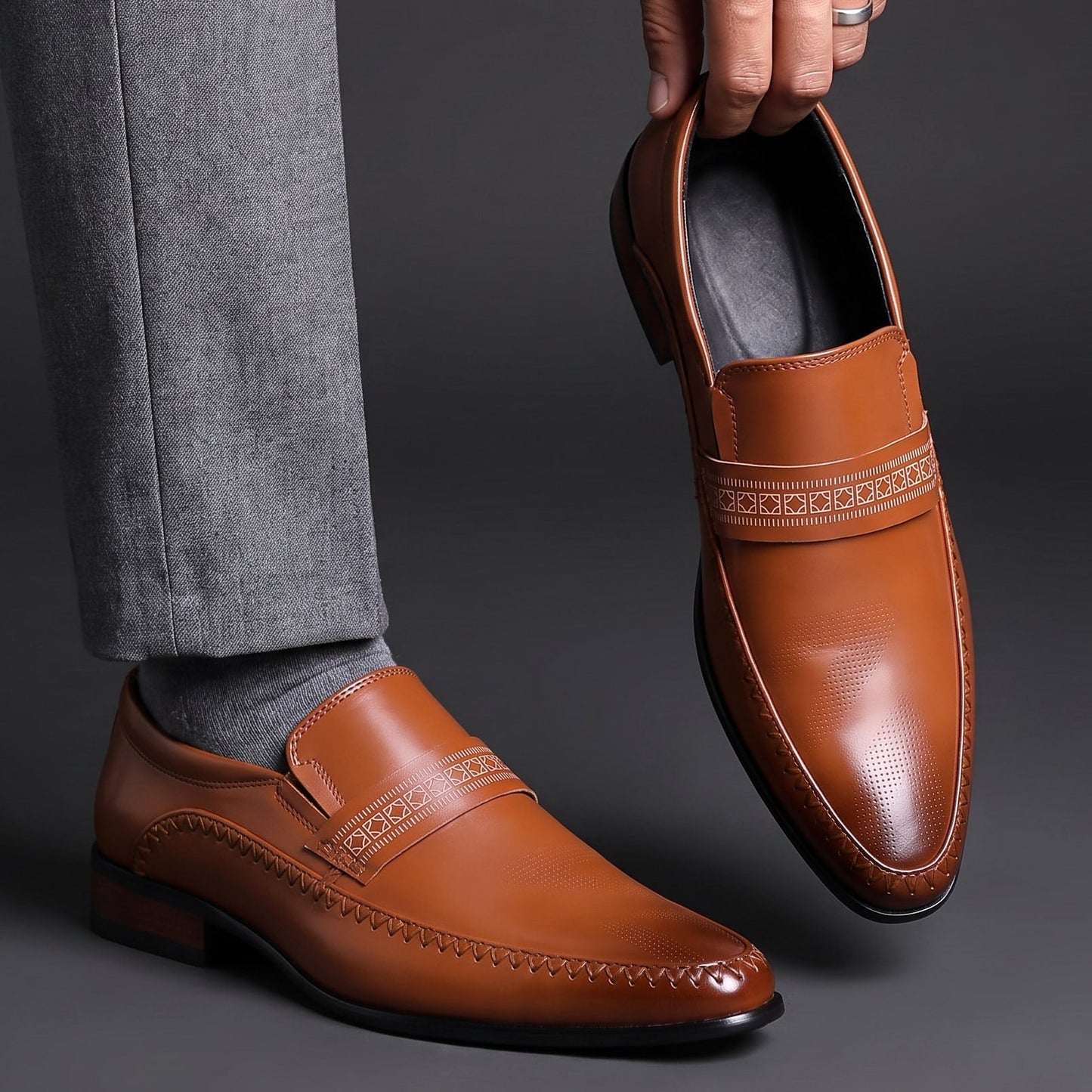 Pointed Toe Leather Shoes