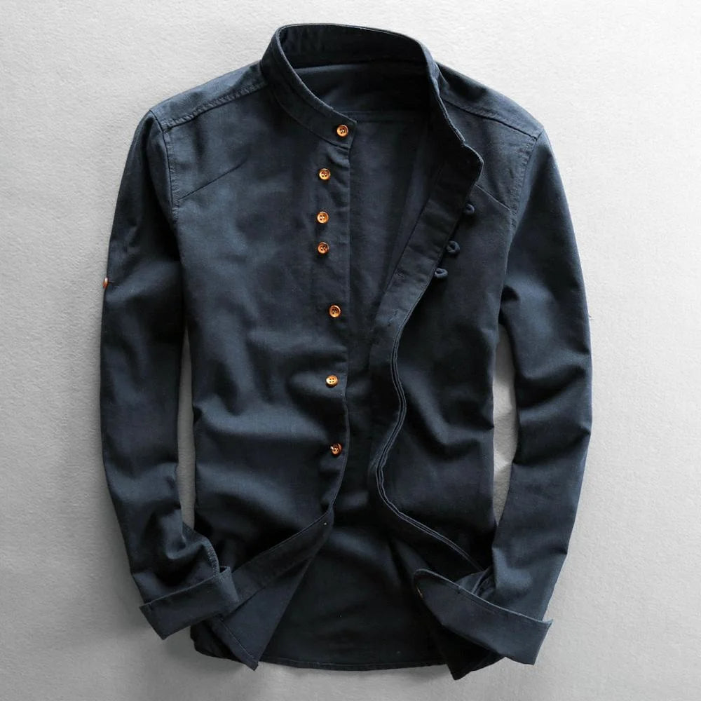 Vintage Collar Linen Shirt