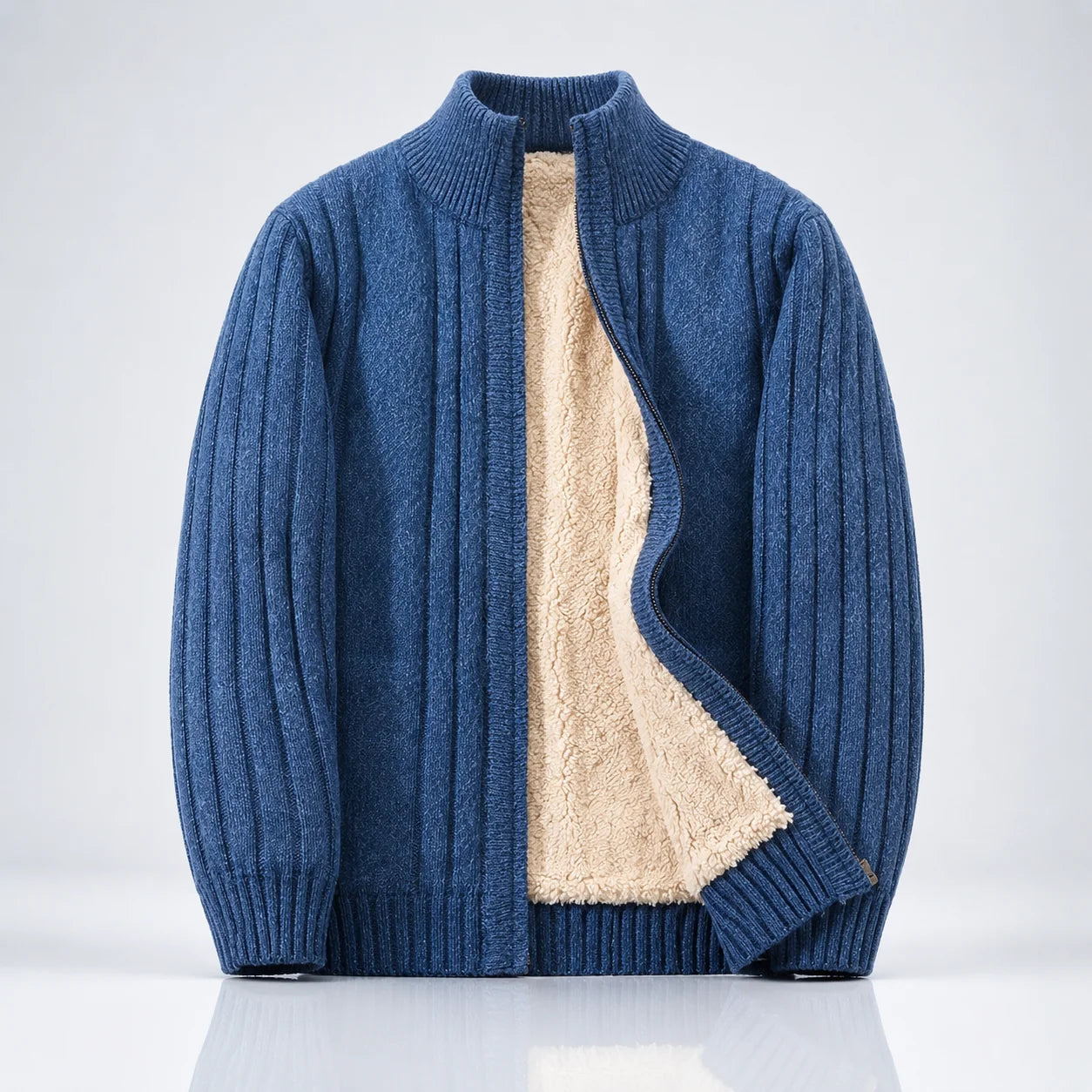 Men's Plus Turtleneck Cardigan