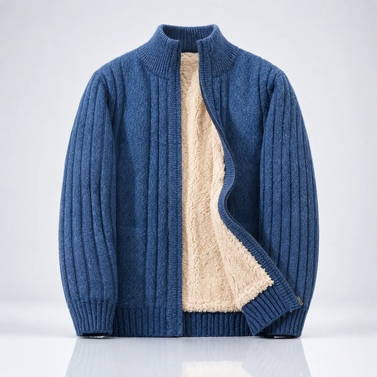 Men's Plus Turtleneck Cardigan