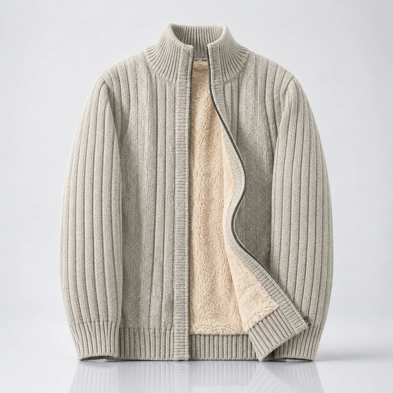 Men's Plus Turtleneck Cardigan