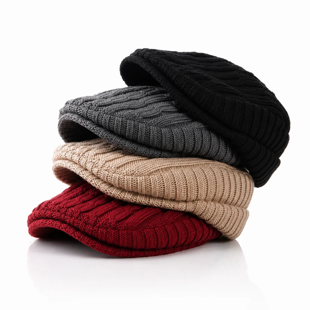 Knitted Wool Beret Cap