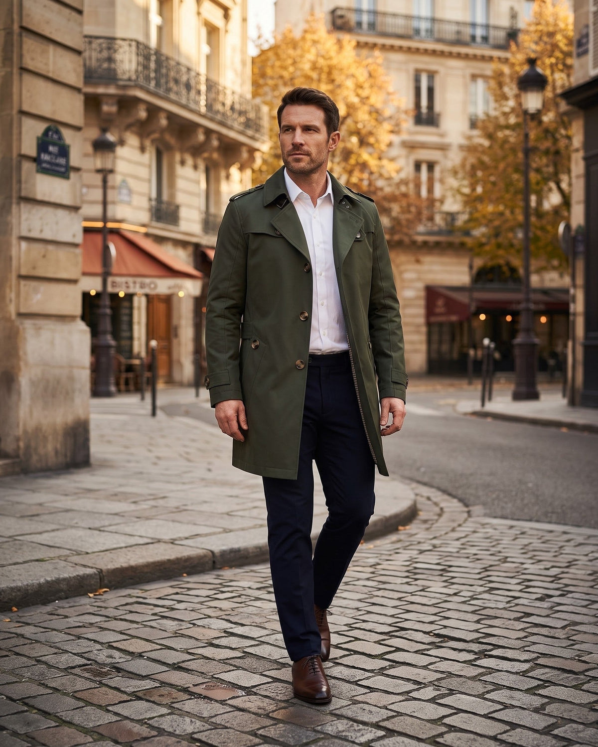 Men's Cotton Trench Coat