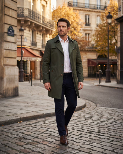 Men's Cotton Trench Coat