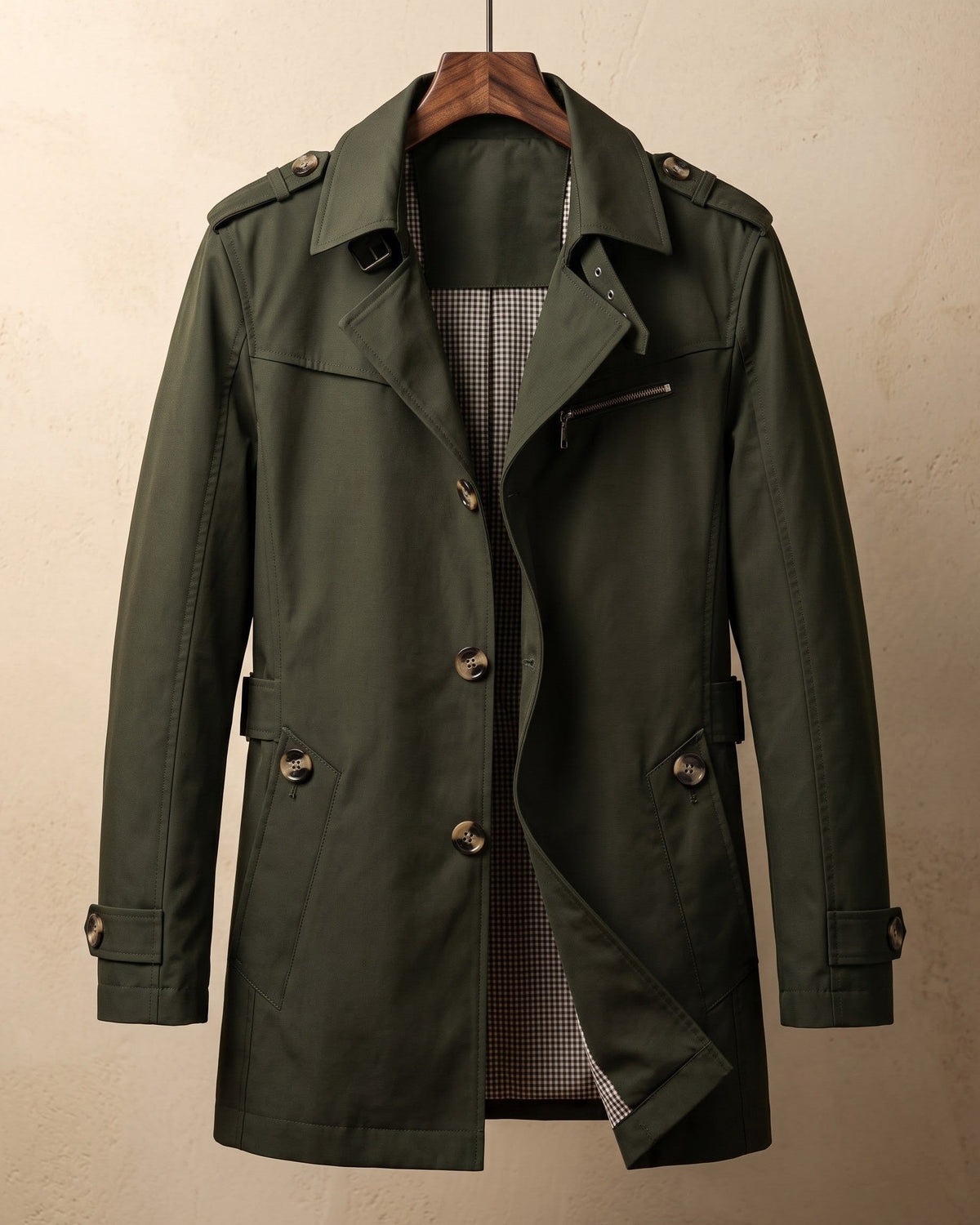Men's Cotton Trench Coat