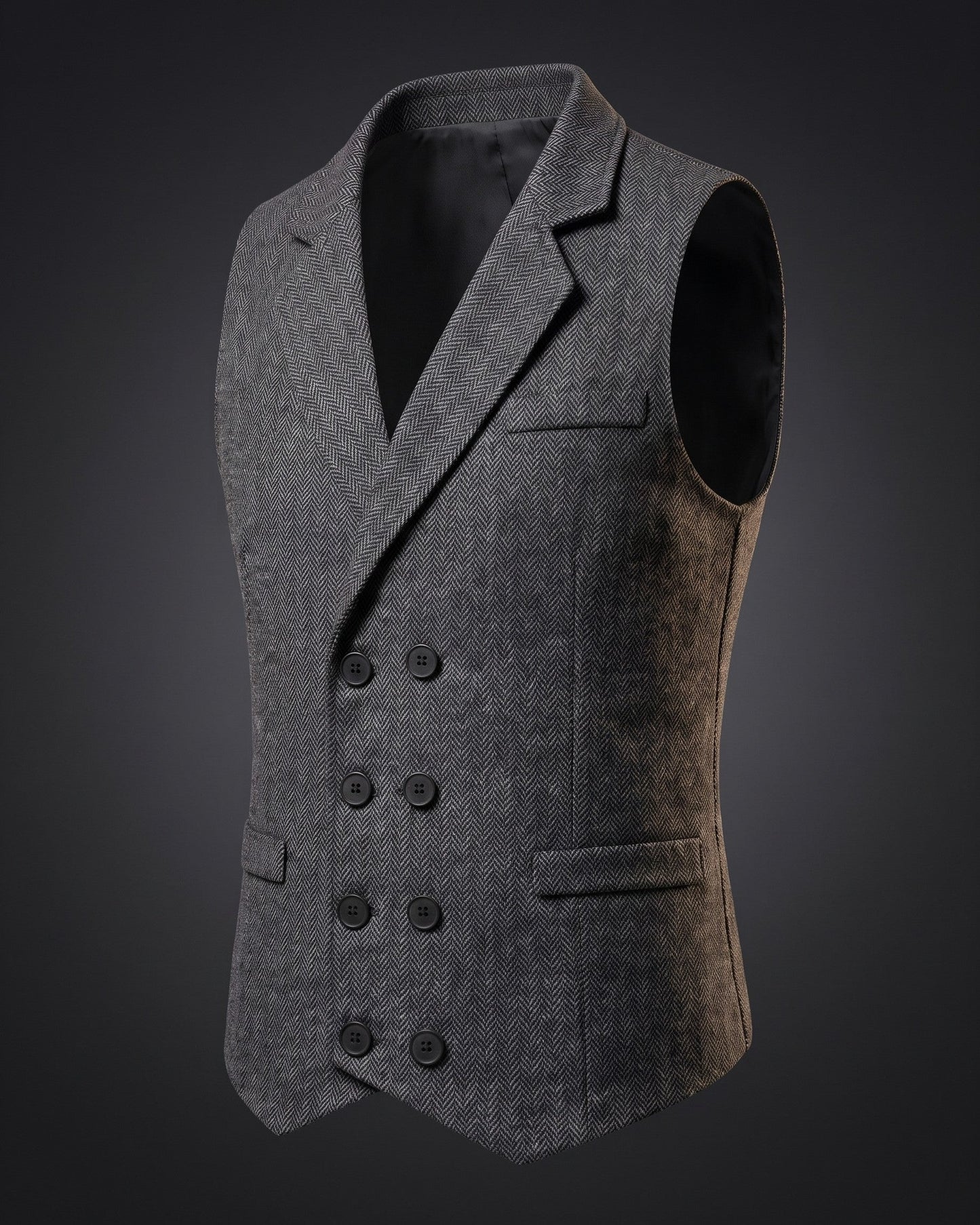 Retro Tweed Suit Vest