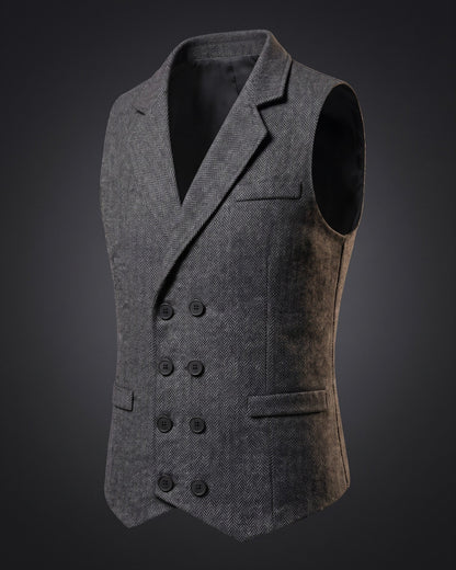 Retro Tweed Suit Vest