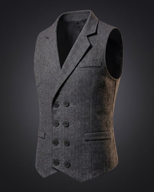 Retro Tweed Suit Vest