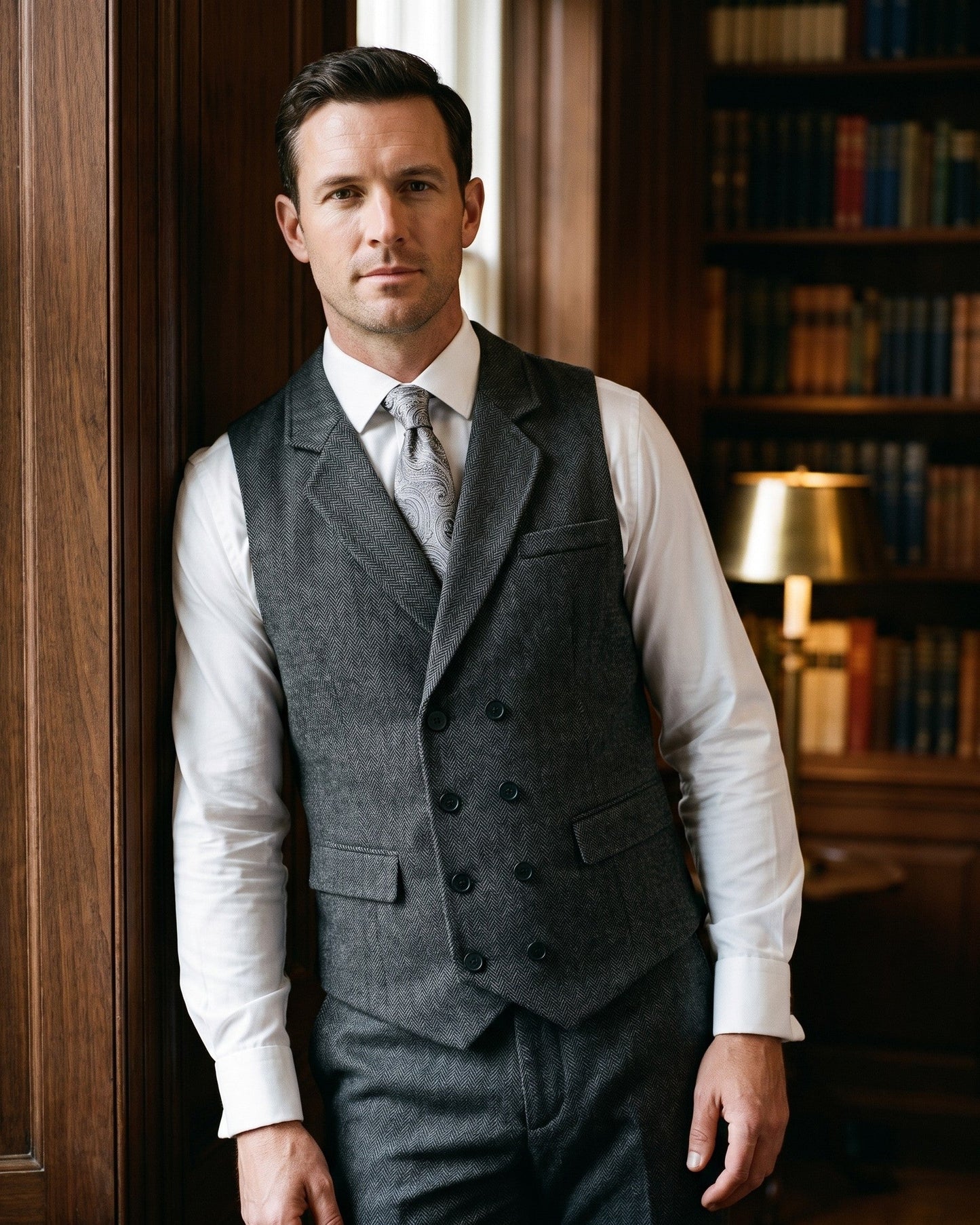 Retro Tweed Suit Vest