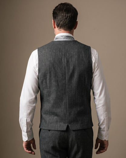 Retro Tweed Suit Vest