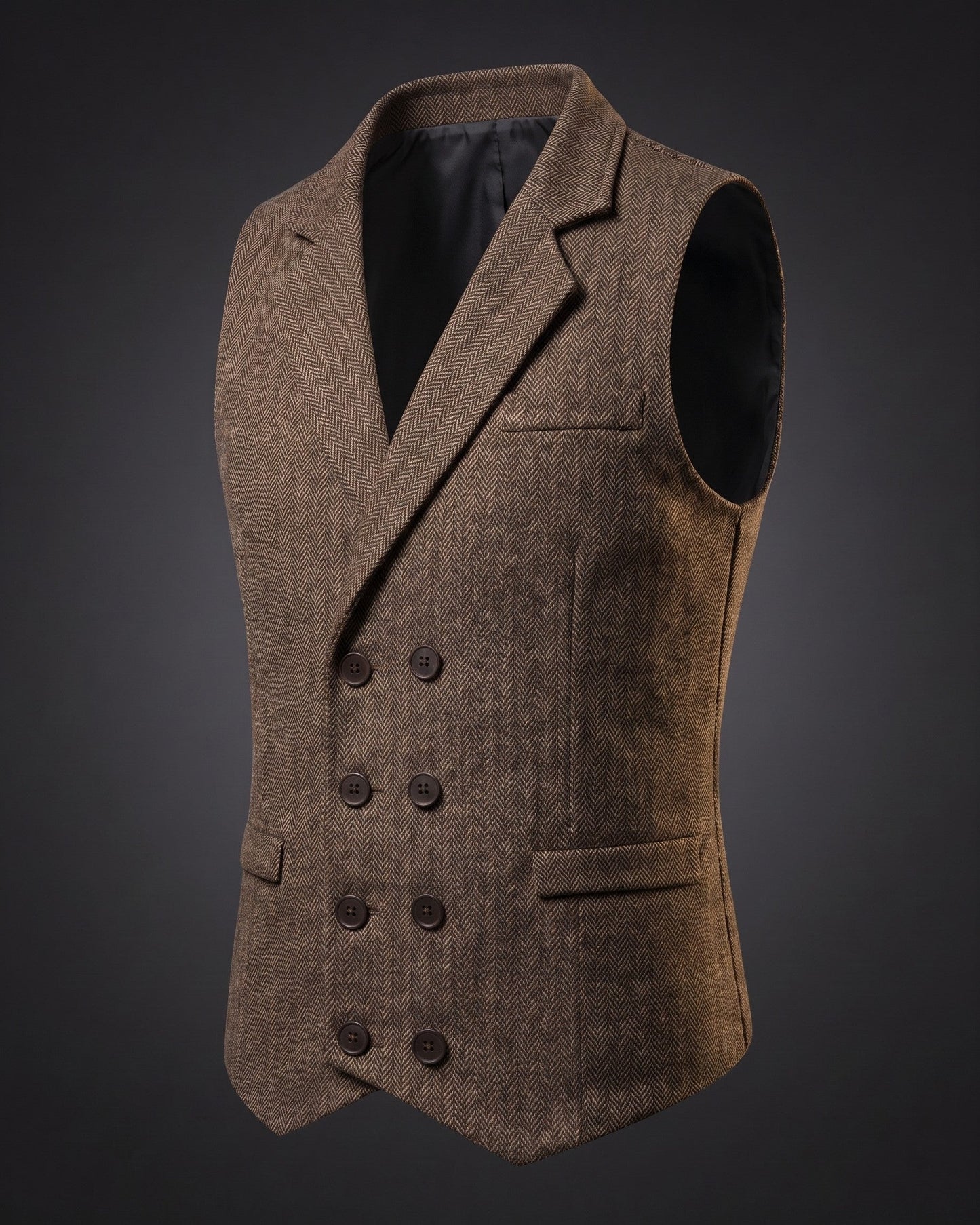Retro Tweed Suit Vest
