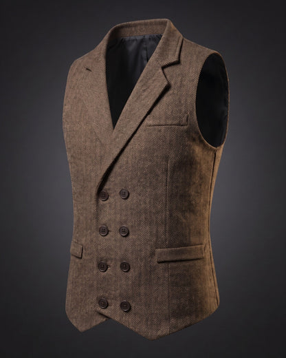 Retro Tweed Suit Vest