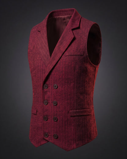Retro Tweed Suit Vest