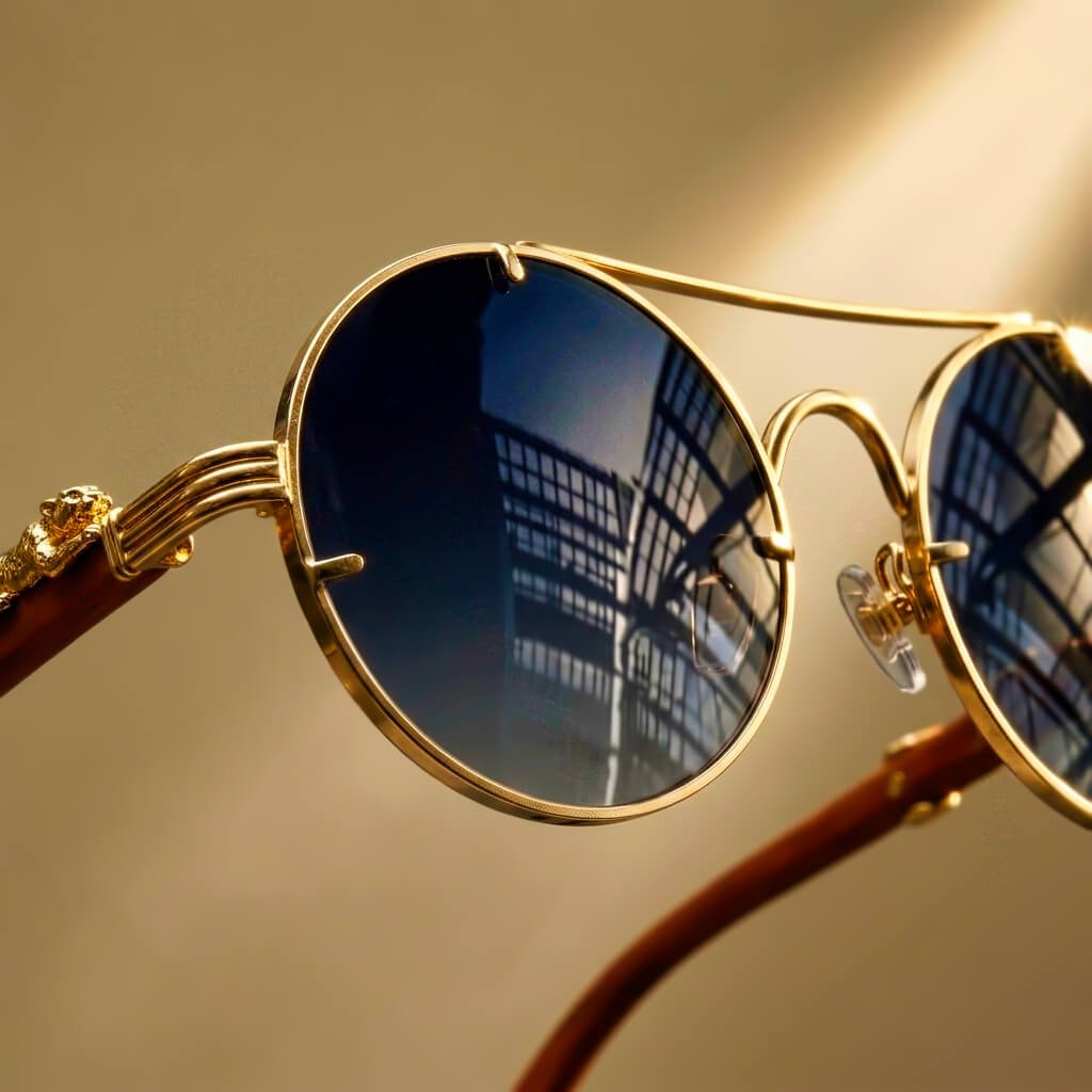 Vintage Pilot Round Sunglasses