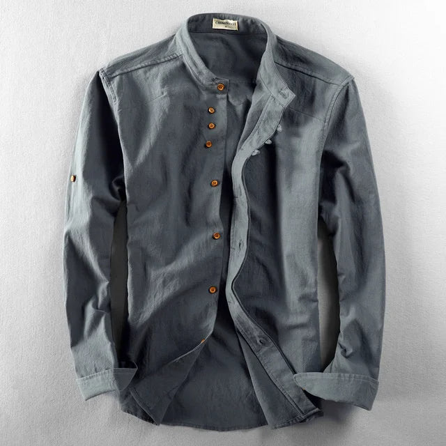 Vintage Collar Linen Shirt