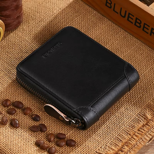Leather Zipper Wallet