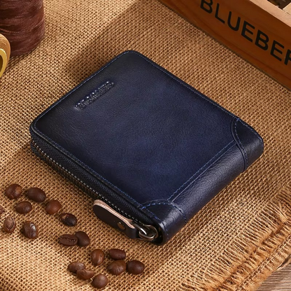 Leather Zipper Wallet