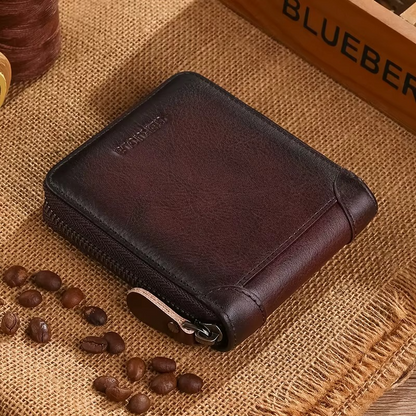 Leather Zipper Wallet