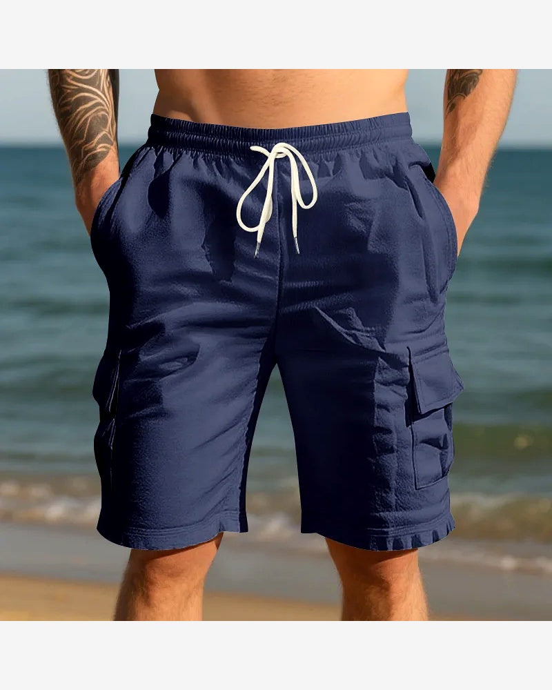 Linen Cargo Shorts