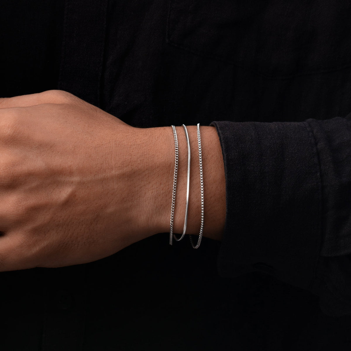 Chain Square Pendant Bracelet
