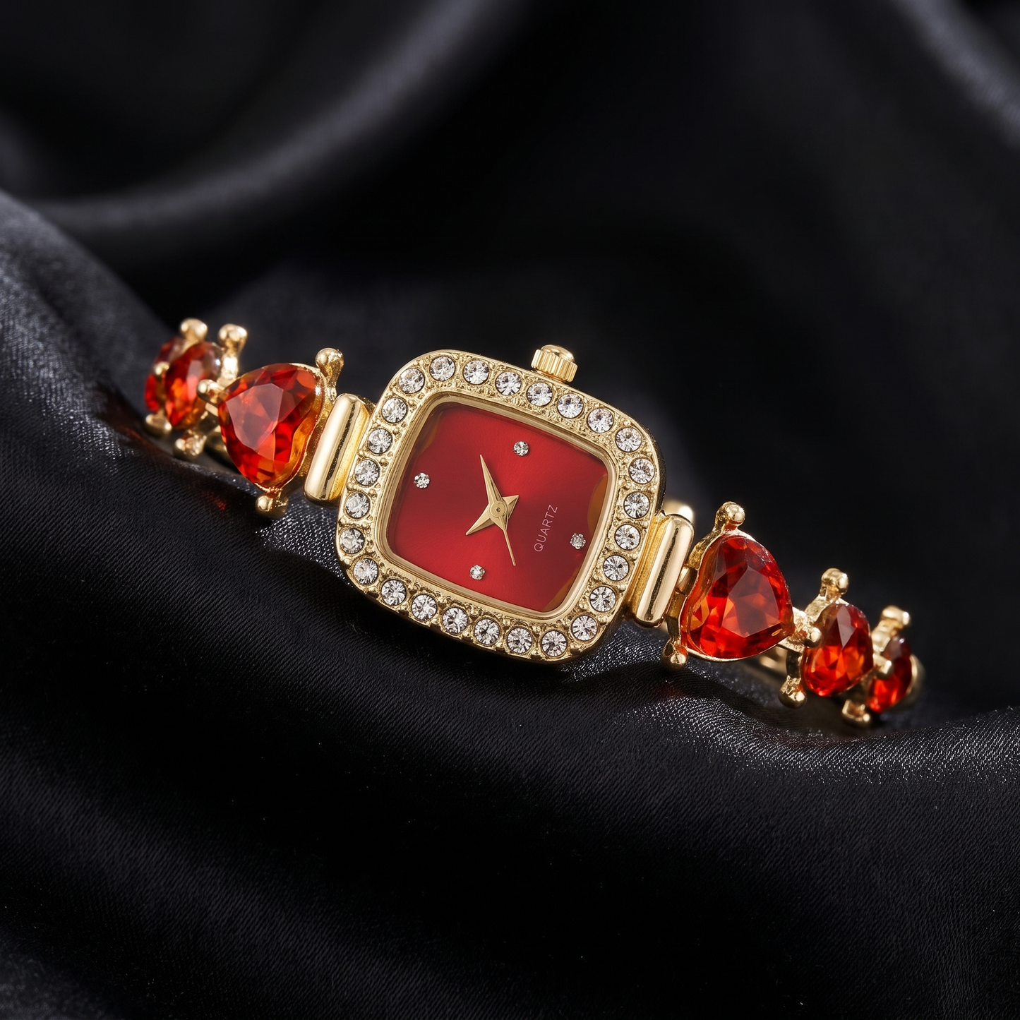Diamond-Studded Bracelet Watch