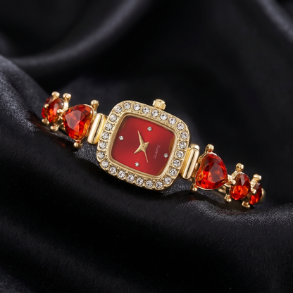 Diamond-Studded Bracelet Watch