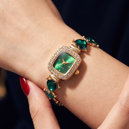 Diamond-Studded Bracelet Watch