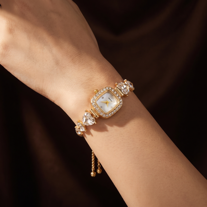 Diamond-Studded Bracelet Watch