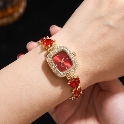 Diamond-Studded Bracelet Watch