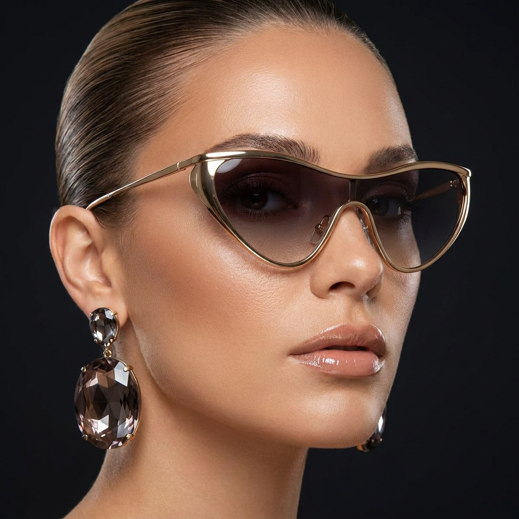 Y2K Punk Shield Eyewear