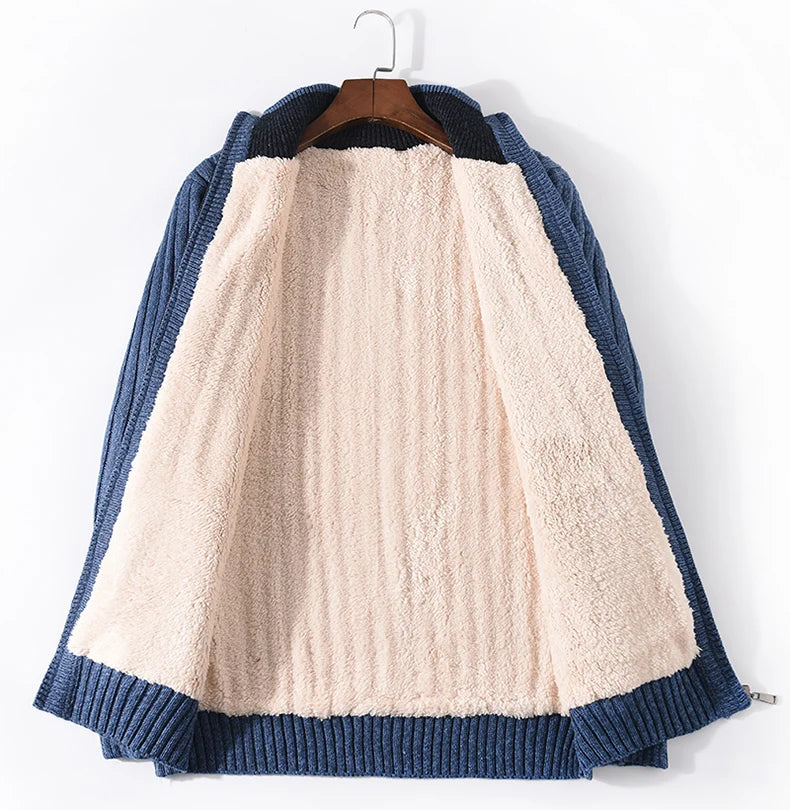 Men's Plus Turtleneck Cardigan