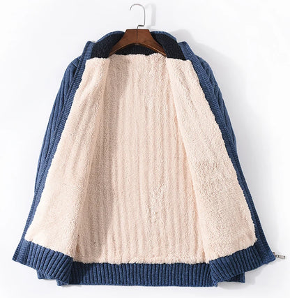 Men's Plus Turtleneck Cardigan