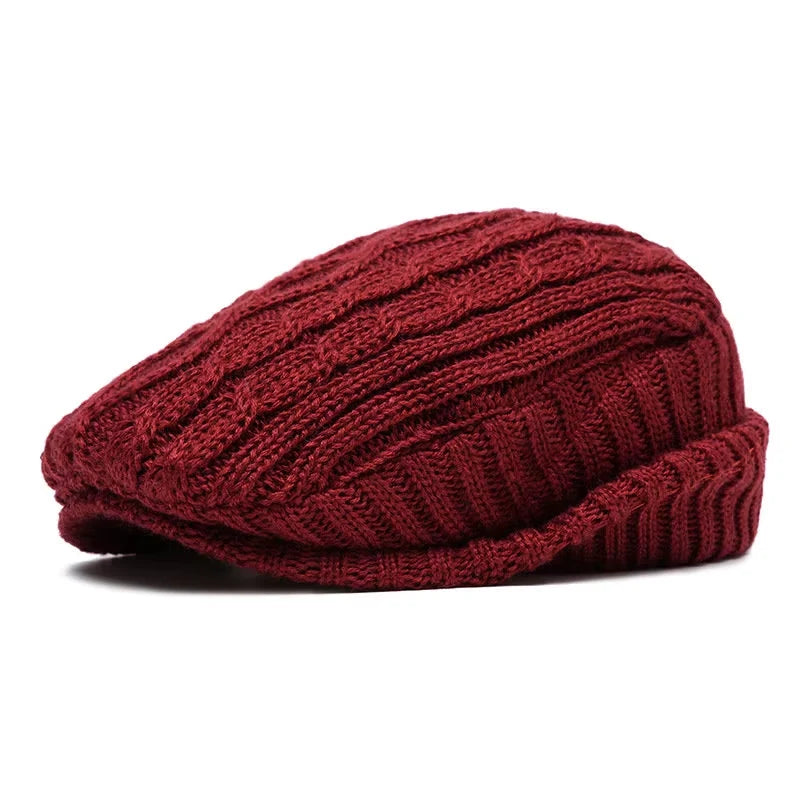 Knitted Wool Beret Cap