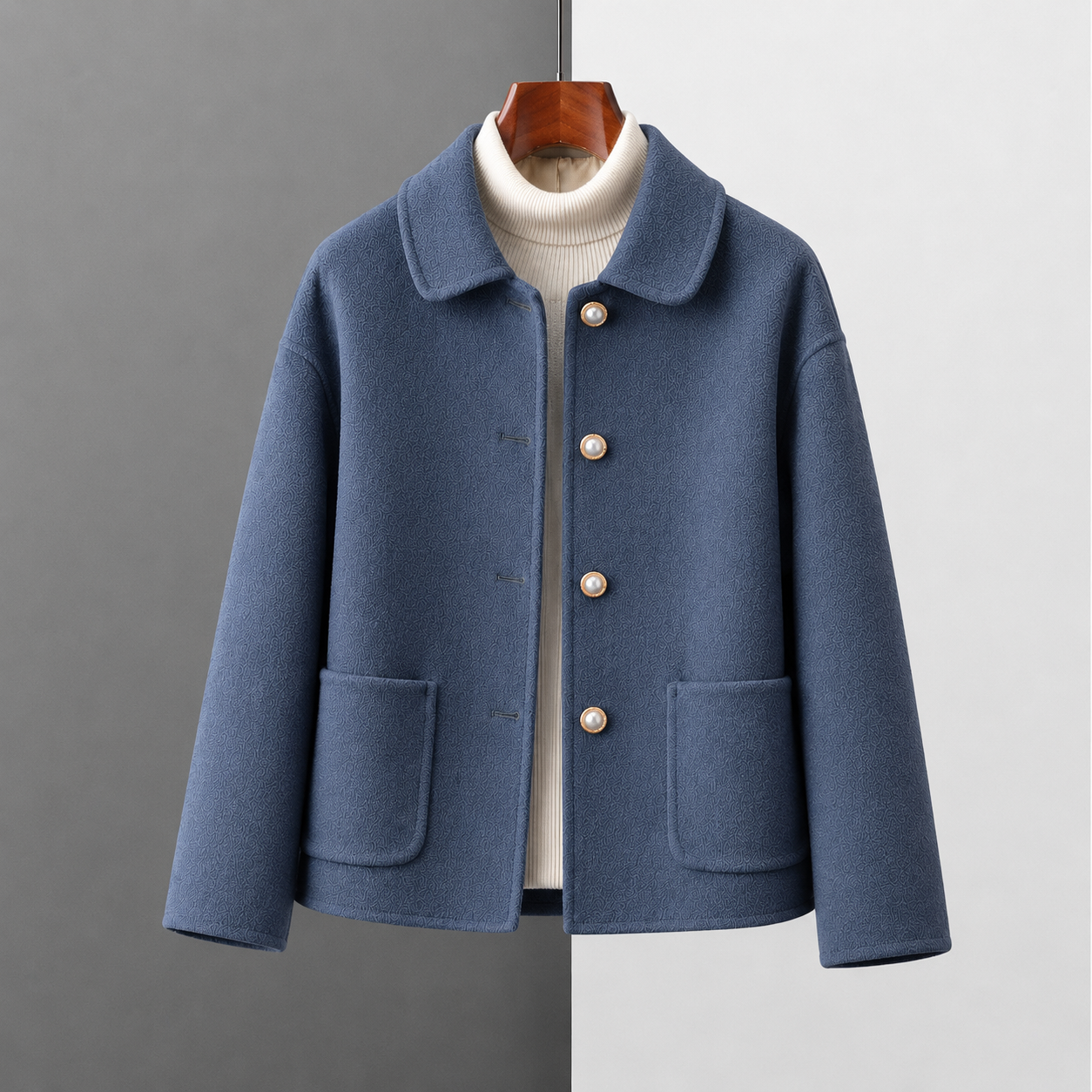 Doll Collar Woolen Coat