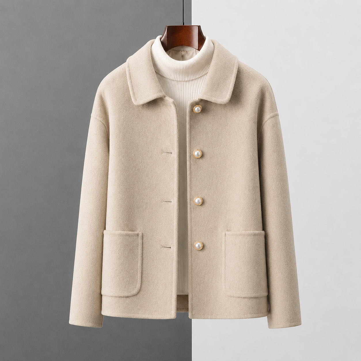 Doll Collar Woolen Coat